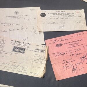 Vintage Document Collection’s 1934,1929, 1930 great for collectors.